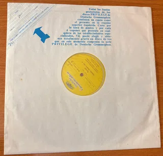 Funda interior de los discos de la serie Privilege de DGG. © by Dominio Público / DGG.