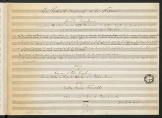 Justin Heinrich Knecht, portada del manuscrito autógrafo de «Le portrait musical de la nature». © by Dominio Público.