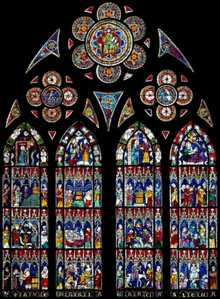 Vitral de la Catedral de Estrasburgo. © 2026 by Andrea Goessel.