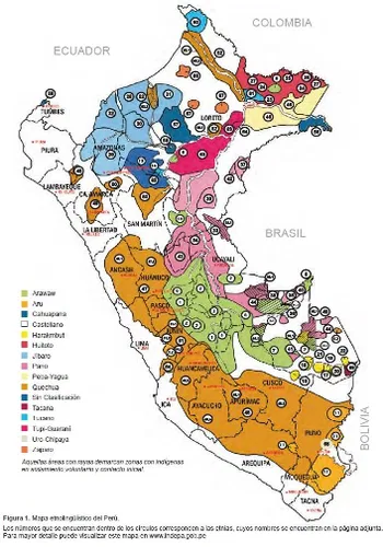 Mapa etnolingüístico del Perú