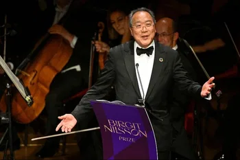 Yo-Yo Ma durante la recepción del premio Birgit Nilsson