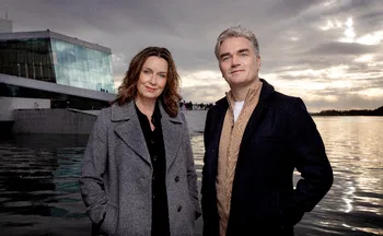 Edward Gardner y la directora de ópera de Norwegian Opera & Ballet, Randi Stene