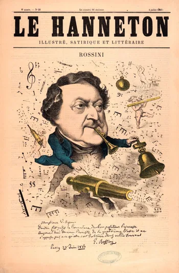 Hippolyte Mailly, caricatura de Rossini (1867)