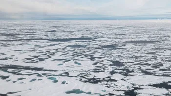 Vista actual de la zona donde se encontraba el témpano MOSAiC