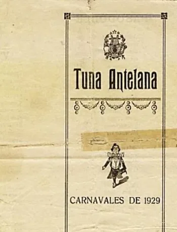 Capa e interior da música do entrudo de 1929