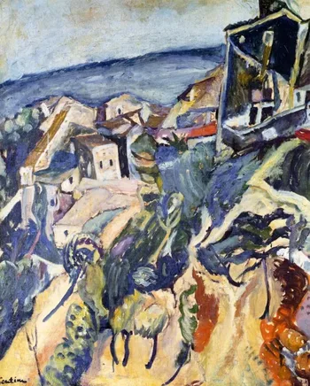 Chaim Chaim Soutine, Houses by the Sea, c.1918 – Wikiart, «Casas al borde del mar», c.1918