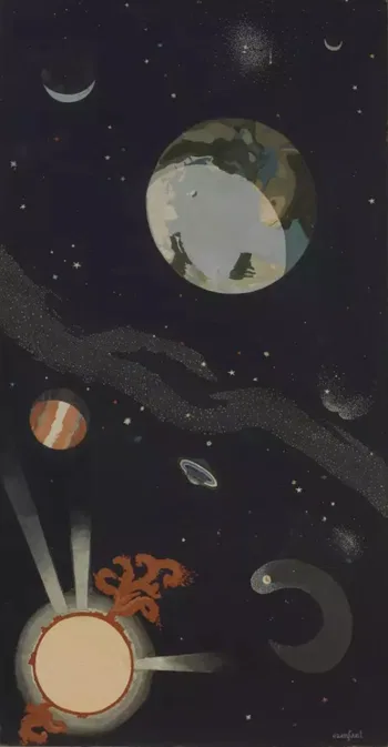 Amédée Ozenfant, Universo con cuerpos celestes, (ca 1927)