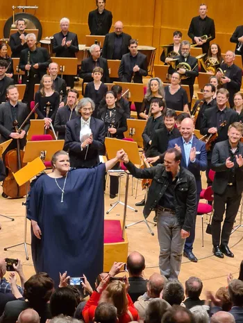 Åsa Jäger, Thomas Blondelle, y Kent Nagano en "Siegfred"