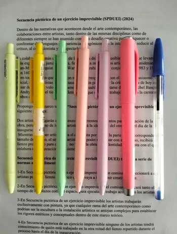 Secuencia pictórica de un ejercicio imprevisible