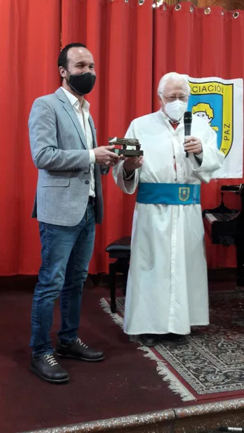 El compositor Juan Antonio Simarro y el padre Ángel