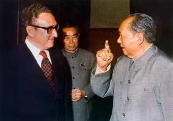 Henry Kissinger, Chu Enlai y Mao Zedong (julio de 1971)