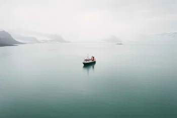 El Heincke filmado a vista de pájaro