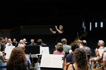 Roberto González-Monjas en un ensayo con la OSG