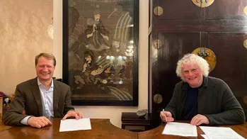 Ulrich Wilhelm y Simon Rattle
