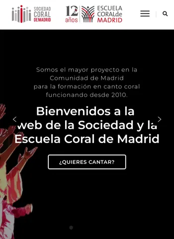 Web de la Escuela Coral de Madrid 