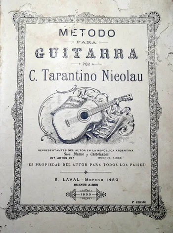 Método para guitarra de Casimiro Tarantino. Fonte: Fundo Local de Música de Rianjo