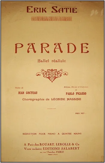 Portada de «Parade» de Erik Satie