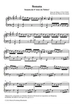 José de Nebra, Sonata