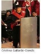 Cristina Gallardo-Domâs, doctora honoris causa por la Andrés Bello de Chile                                