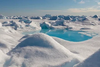 Vista aérea del Ártico