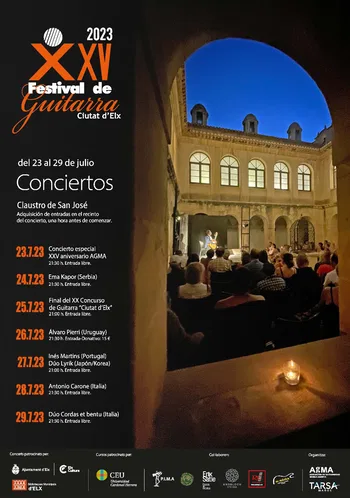 Cartel del 25 festival de guitarra ‘Ciutat d’Elx’