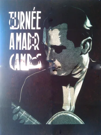 Cartaz de tournée de Amador Campos. 