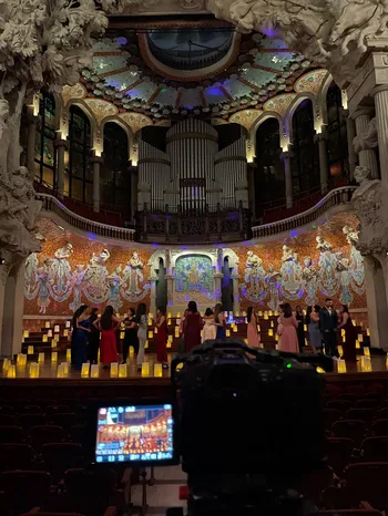 Momento de la grabación del videoclip