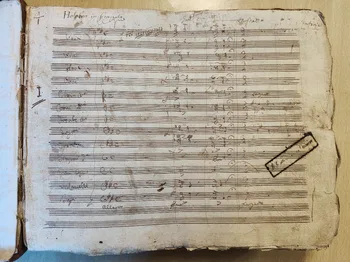 Manuscrito original de 'Alahor de Granata' de Donizetti