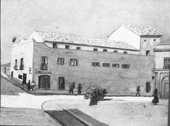 Teatro Coliseo Provisional, grabado de Léonie Matthis