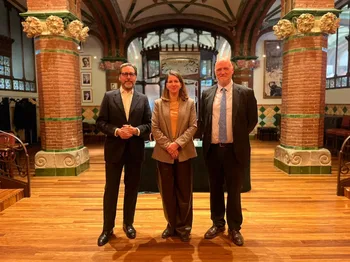  Llucià Homs, director de la Fundació Salvat; Mercedes Conde, directora artística adjunta del Palau de la Música Catalana i Joan Oller, director general del Palau de la Música Catalana.