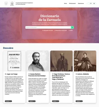 Web del «Diccionario de la zarzuela»