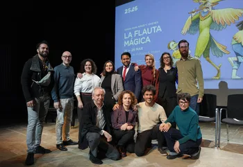Plantel de «La flauta mágica» del Real Teatro de Retiro