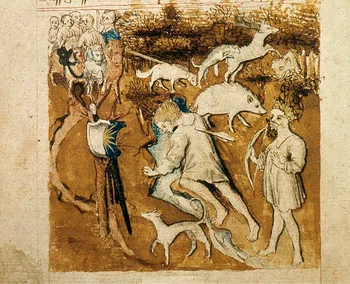 Muerte de Sigfrido (ca. 1450) © 2026 by Códice de Hundeshagen