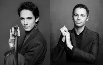 El violinista Javier Comesaña y el pianista Enrique Lapaz 