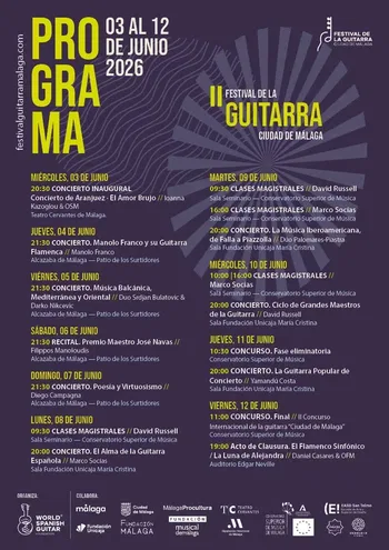 Cartel del Festival Internacional de la Guitarra «Ciudad de Málaga»