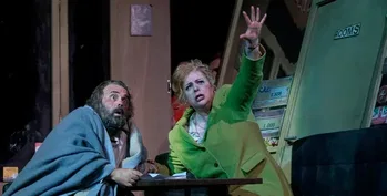 Escena de «Falstaff» en el Liceu de Barcelona