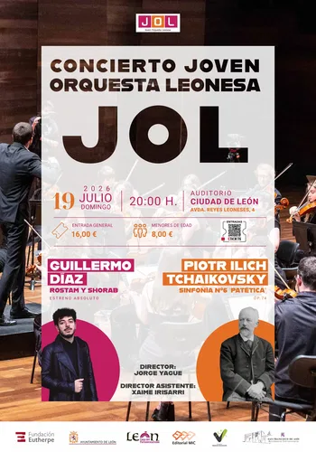 Cartel del concierto de la Jover Orquesta Leonesa